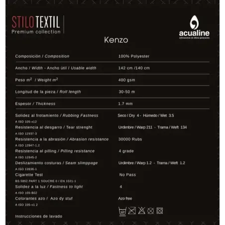Tapicería colección KENZO