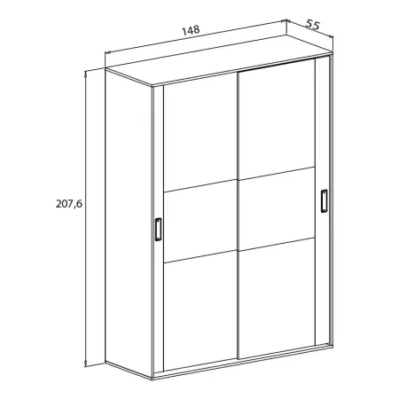 Armario Donald 2 puertas correderas 2