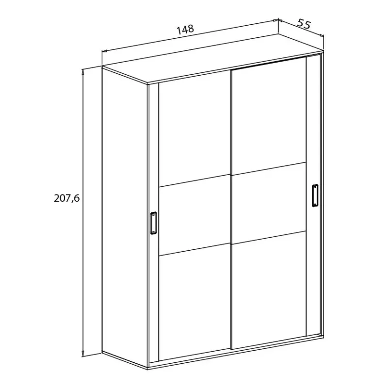 Armario Donald 2 puertas correderas