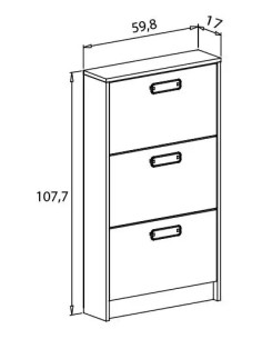 Zapatero de 3 puertas NALDO 2