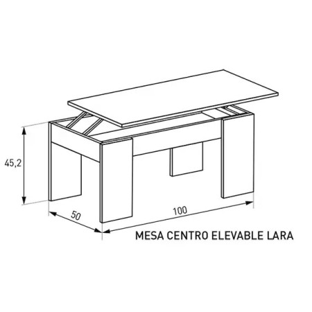 Mesa centro elevable Lara 2