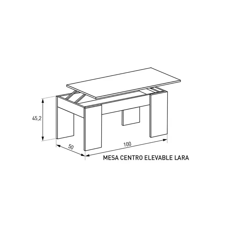 Mesa centro elevable Lara