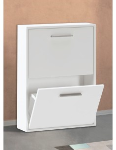 Zapatero blanco de 2 puertas ARUA 2