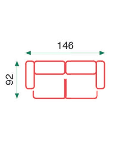 Sofá 2 Plazas KUL Relax Manual 146 cm | Mega Confort