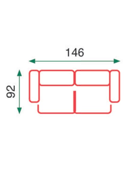 Sofá 2 Plazas KUL Relax Manual 146 cm | Mega Confort
