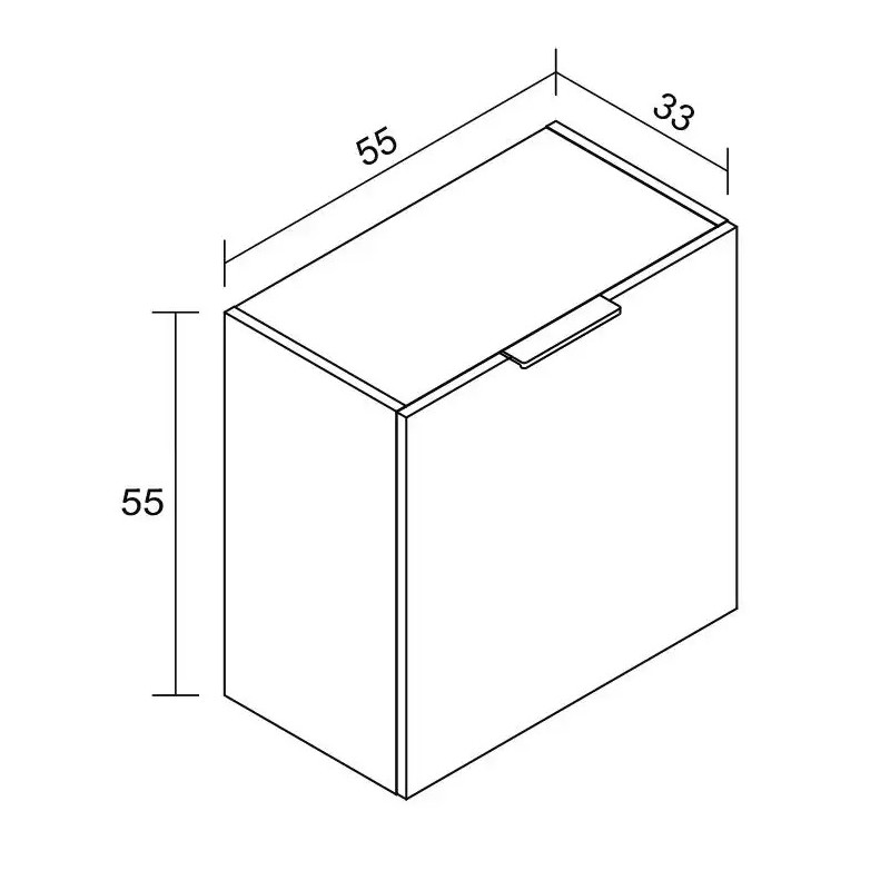 Módulo 1 puerta colgar 55 cm Italia
