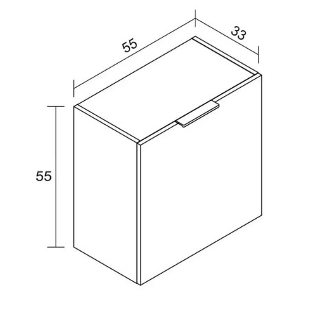 Módulo 1 puerta colgar 55 cm Italia