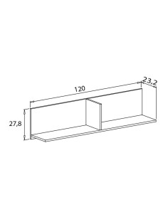 Estante L D'lando 120 cm para dormitorio | MEGACONFORT 2