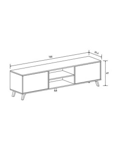 Mueble bajo TV Toso 2 puertas 180 cm | MEGACONFORT 2
