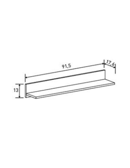 Estante L Toso 91,5 cm para salón | MEGACONFORT