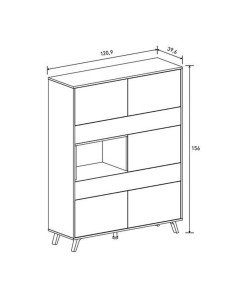 Vitrina Toso 120 cm para salón | MEGACONFORT 2