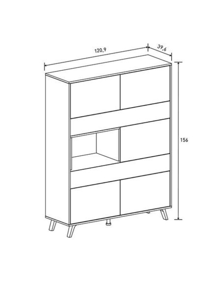 Vitrina Toso 120 cm para salón | MEGACONFORT