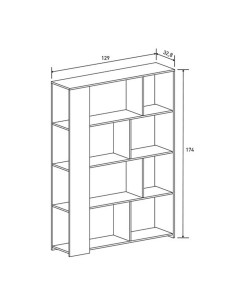 Estantería Toso 129 cm para salón | MEGACONFORT 2