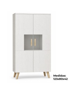 Bodega Nordic 80 cm con vitrina | MEGACONFORT