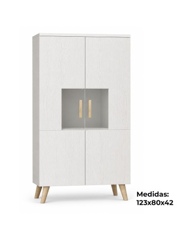 Bodega Nordic 80 cm con vitrina | MEGACONFORT