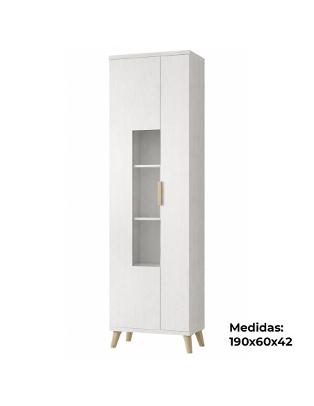 Vitrina Nordic 60 cm para salón | MEGACONFORT