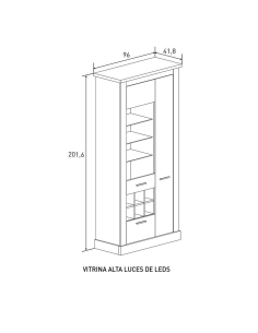 Vitrina alta LLENCHE con LED | MEGA CONFORT 2