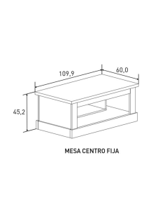 Mesa de centro LLENCHE con estante | MEGA CONFORT 2