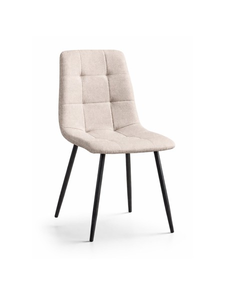 Silla FERDEN tapizada en beige o gris | MEGA CONFORT