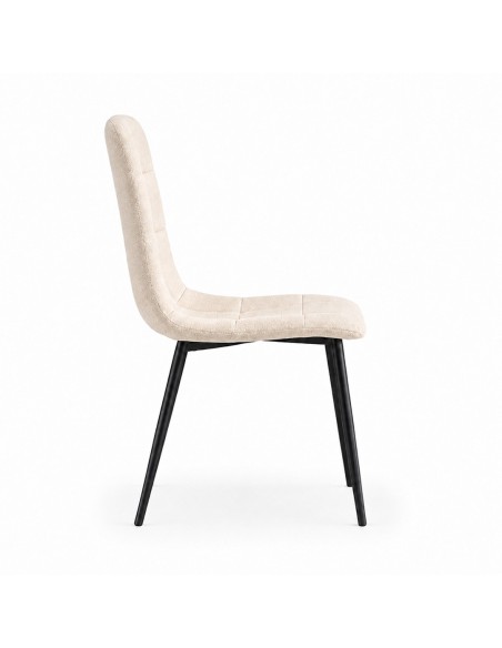 Silla FERDEN tapizada en beige o gris | MEGA CONFORT