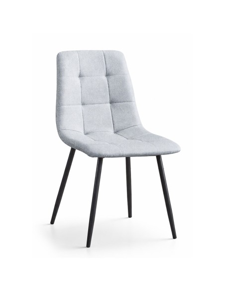 Silla FERDEN tapizada en beige o gris | MEGA CONFORT
