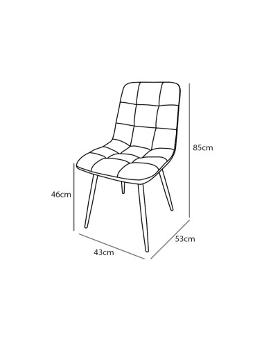 Silla FERDEN tapizada en beige o gris | MEGA CONFORT