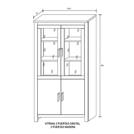 Vitrina 2 puertas Roncal 2