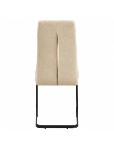 Silla MACOTA tapizada lino o gris, base patín | MEGA CONFORT