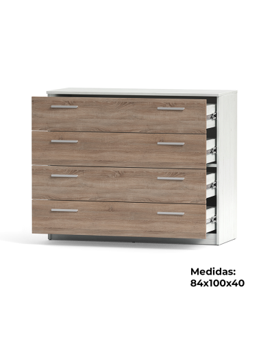 Cómoda KANIMO de 4 cajones de 100 cm | MEGA CONFORT