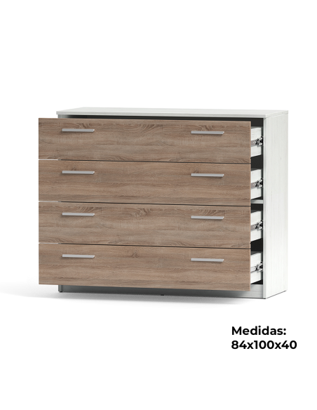 Cómoda KANIMO de 4 cajones de 100 cm | MEGA CONFORT