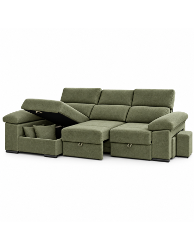 Chaise longue MARO con arcón y carros | MEGA CONFORT
