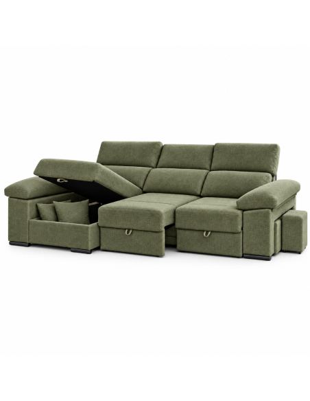 Chaise longue MARO con arcón y carros | MEGA CONFORT