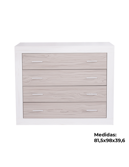 Cómoda RALA de 4 cajones de 98 cm | MEGA CONFORT