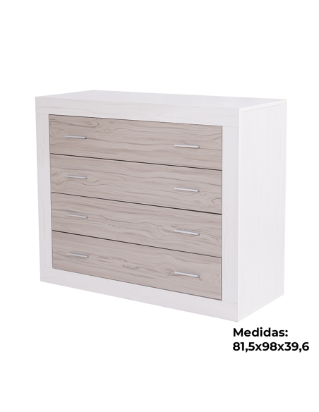 Cómoda RALA de 4 cajones de 98 cm | MEGA CONFORT