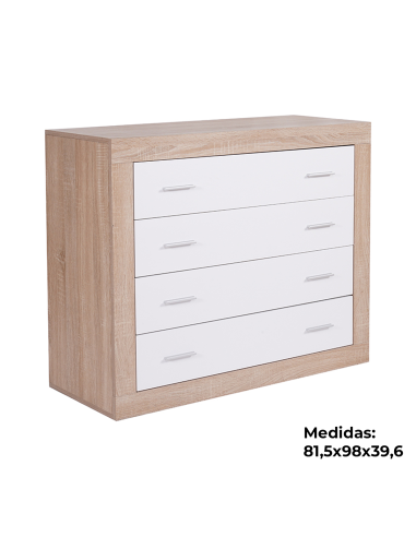 Cómoda RALA de 4 cajones de 98 cm | MEGA CONFORT
