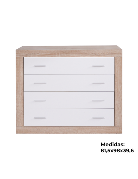 Cómoda RALA de 4 cajones de 98 cm | MEGA CONFORT