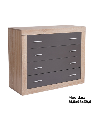 Cómoda RALA de 4 cajones de 98 cm | MEGA CONFORT