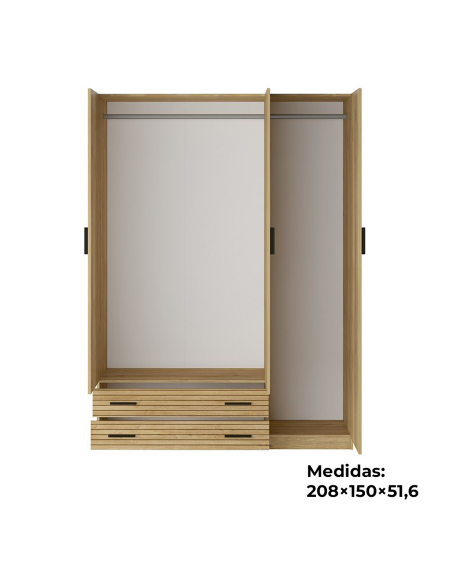 Armario DIRAP 3 puertas y 2 cajones | MEGA CONFORT