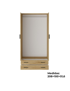 Armario DIRAP 2 puertas y 2 cajones 100 cm | MEGA CONFORT 2