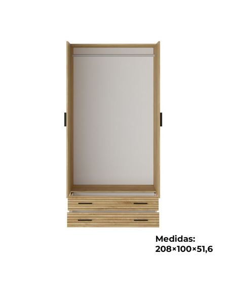 Armario DIRAP 2 puertas y 2 cajones 100 cm | MEGA CONFORT