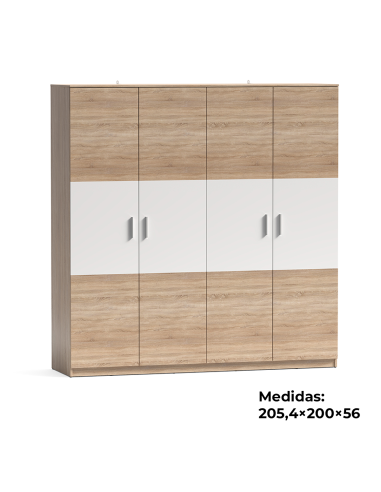 Armario KANIMO 4 puertas 200 cm | MEGA CONFORT