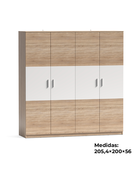 Armario KANIMO 4 puertas 200 cm | MEGA CONFORT
