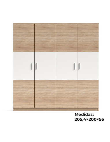 Armario KANIMO 4 puertas 200 cm | MEGA CONFORT