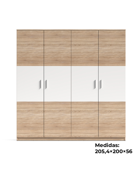 Armario KANIMO 4 puertas 200 cm | MEGA CONFORT