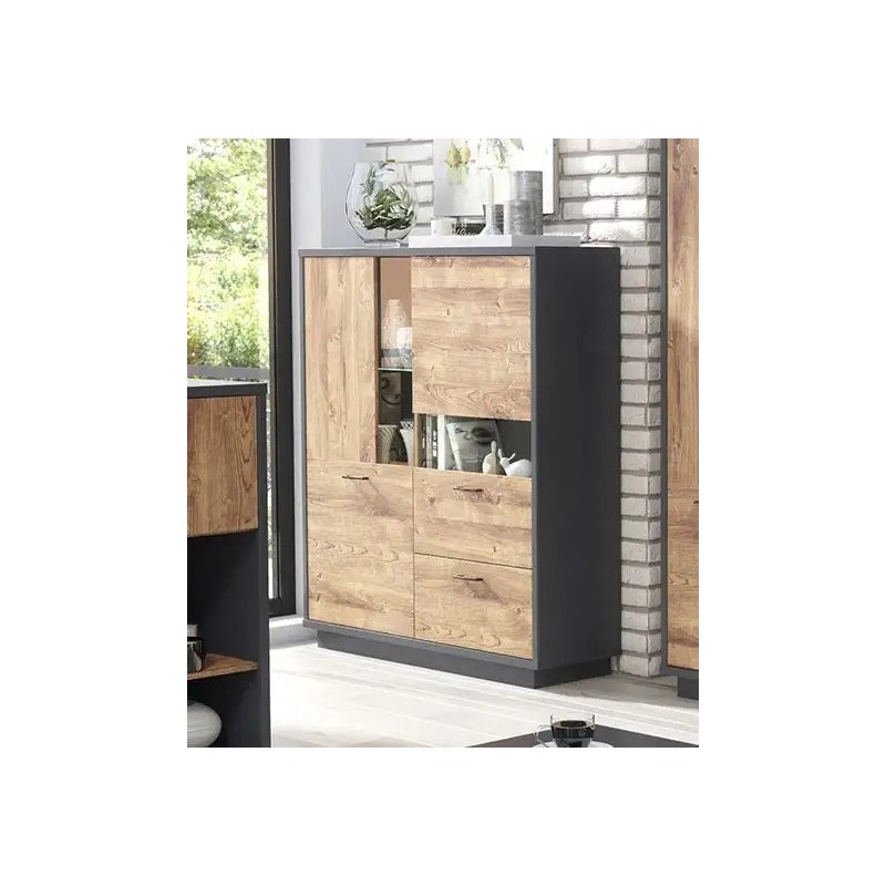 Buffet Europa Grafito-Roble