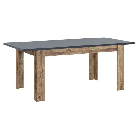 Mesa comedor extensible Europa Grafito-Roble