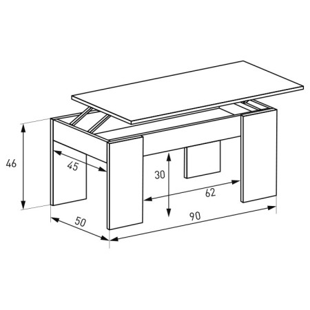 Mesa centro elevable LAGA 2