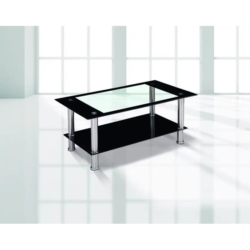 Mesa centro fija tapa cristal BAEL